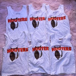 6 Hooters tank tops